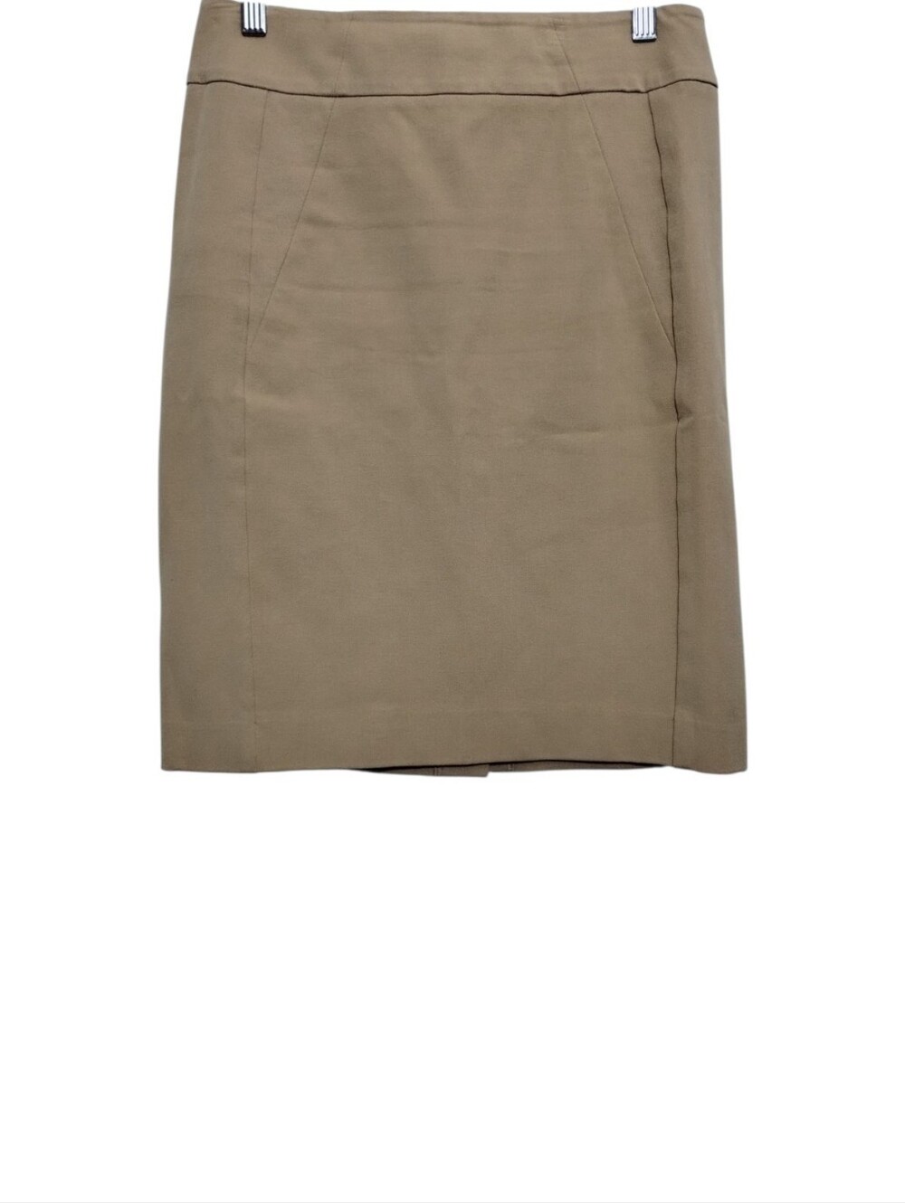 Ann Taylor Khaki Pencil Skirt Women's 2P Classic Stretch Office Career